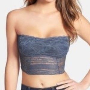 NWT Free People Royal Blue Tube Gallon Lace Bralette